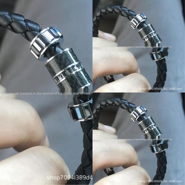 

4gzmo ши канат титан стал cnc резьбой черных кожаных передач pearl pearl jiatong кожи 3bt0m мужчины и женщины веревка, Golden;silver