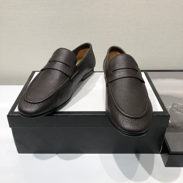 

fashion slip on men dress shoes men oxfords fashion business dress men shoes 2019 new classic leather men's suits shoes, Black