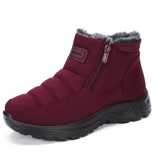 

boots women's winter footwear boot female chunky 2021 waterproof shoes zapatos de mujer, Black