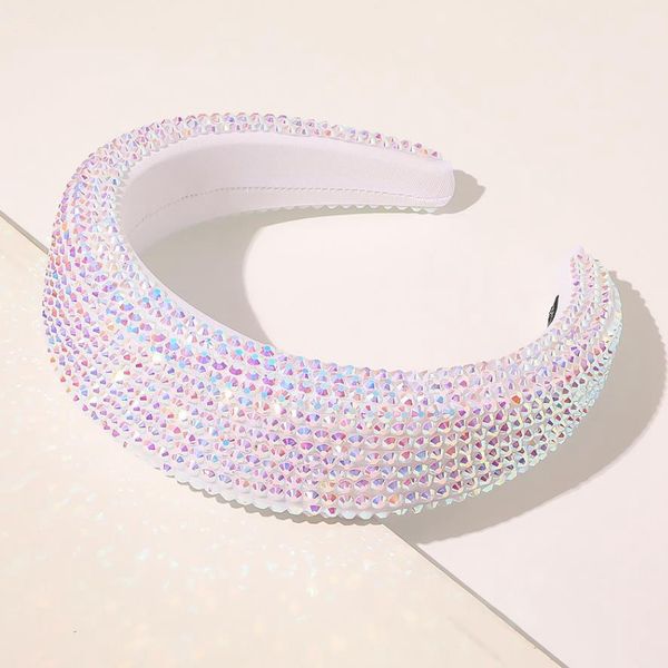 

rhinestones headbands full crystal luxurious hairbands sparkly padded hairband bling women head hoop girls hair accessory 70pcs 6000, Slivery;white