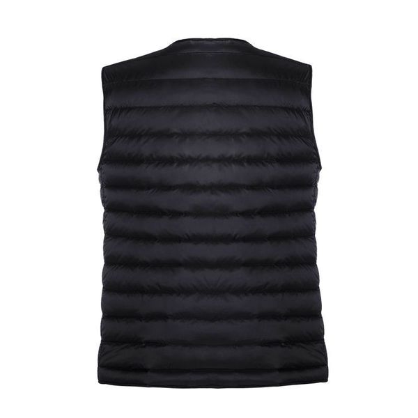 

2021 new men ultra light down vest portable v-neck sleeveless coat man winter without collar warm liner wr2e, Black