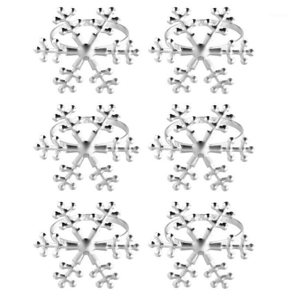 

6 pcs christmas snowflake napkin ring table setting table setting napkin holder dinner decor for home banquet party l1