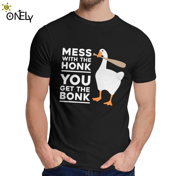 

sport soft slim untitled goose game t shirt mess with the honk you get the bonk t shirt graphic print leisure classic o-neck