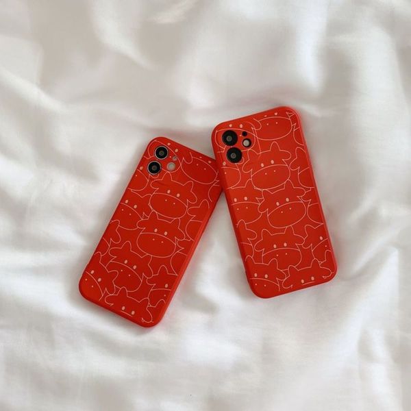 

insfeng new year's hand-painted calf is suitable for 11 12pro / max mobile phone case x silicone xr soft cover
