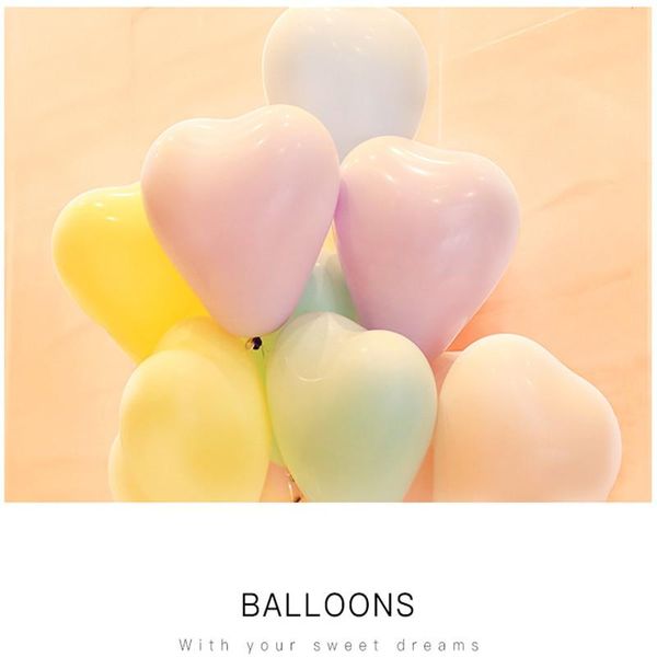 

party decoration 50pcs10 inch wedding birthday heart shaped macaron latex balloon anniversary