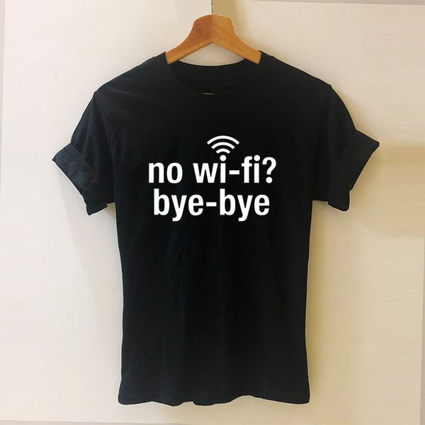 

sport no wifi bye bye harajuku t shirt funny t-shirt women clothing casual short sleeve tees