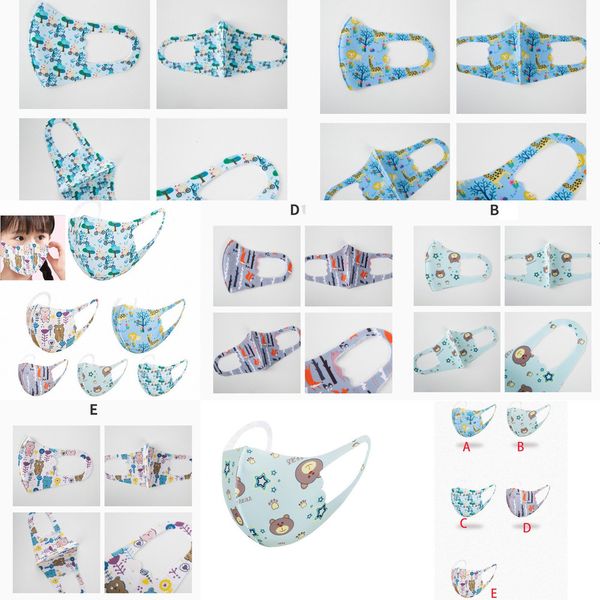 

fashion kids face mask childrens anime printed washable kidss protective breathable spring summer party masks festive gift dhd54 jnfw#