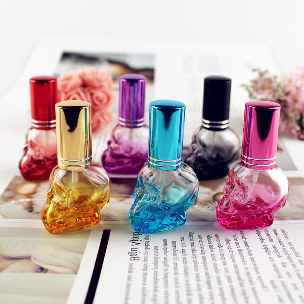 

10unids / 8ml, mini colored perfume cosmetic bottle, refillable glass bottle