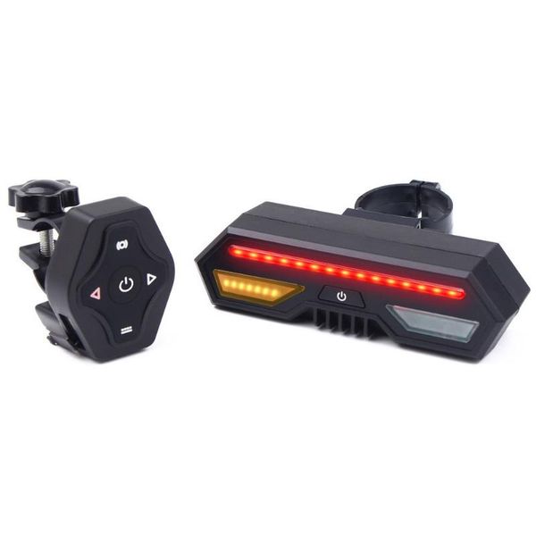 

bike lights tail light with turn signals wireless remote control bicycle safety brake and warning 2200mah usb
