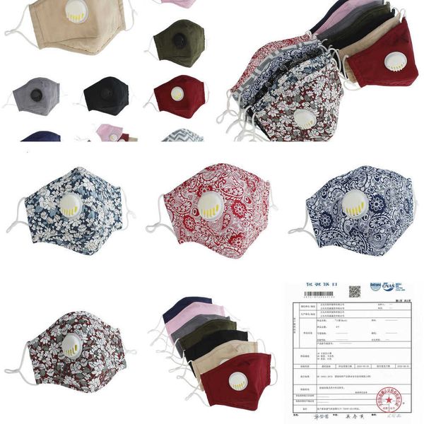 

anti-dust washable reusable dhl mask valve pm2.5 protective cotton face masks c ecv9