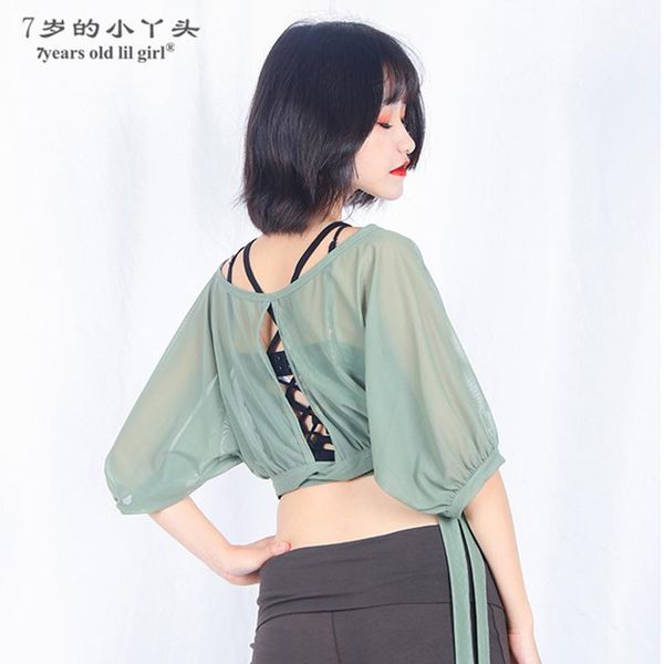 

belly dance transparent thin belly dance bat sleeve women dancewearbdd021, Black;red