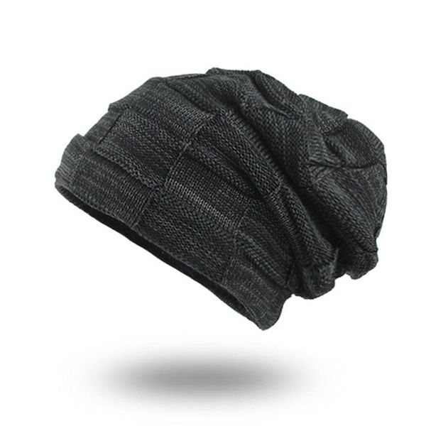 

flb] вязаная шапка мужчины skullies шапочки зимние шапки для мужчин женщин bonnet caps gorros мужской теплый твердая зимняя шапочка hat f18, Black;white