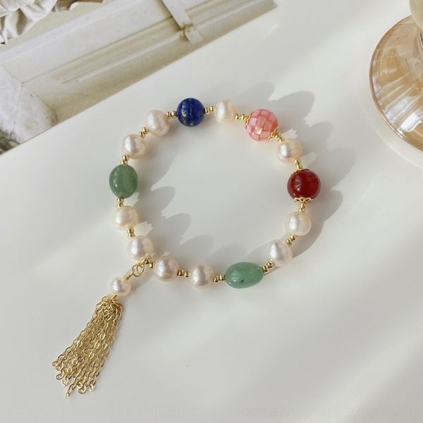 

корейская версия dk3uj красочного барокко малых женщин браслета trendjapanese braceletfancy браслет ins дизайн pearl braceletpearl и корея, Golden;silver