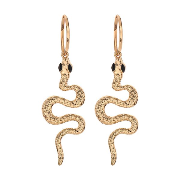 2020 Punk Lange Schlange Ohrringe Gold Farbe Persönlichkeit Stud Ohrringe Für Frauen Vintage AnimalFemale Mode Schmuck