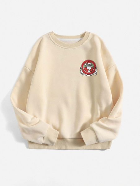 

christmas slogan graphic pullover y51v#, White;black