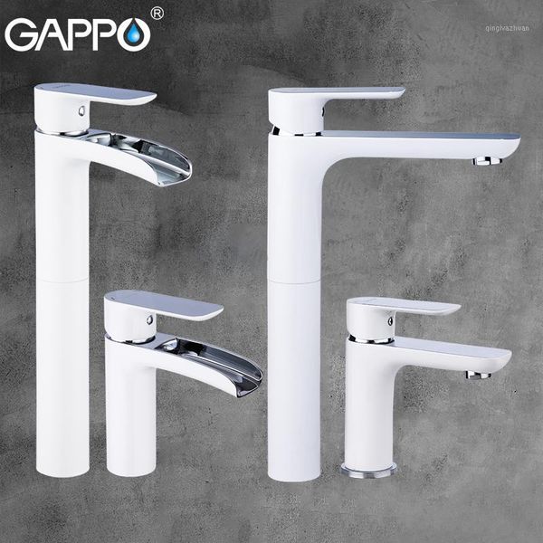 

gappo white chrome brass basin faucets waterfall faucet basin mixers sink taps tall bathroom water taps rainfall mixer griferia1