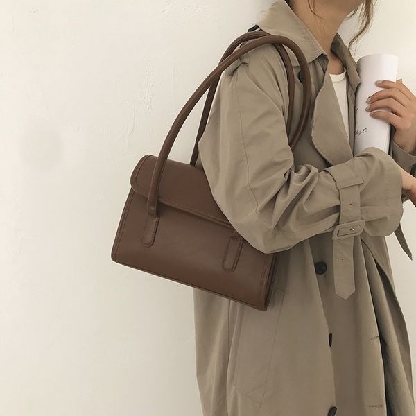 

versatile ins briefcase women 2020 new fashion handbag minority design foreign style one shoulder underarm bag c1114