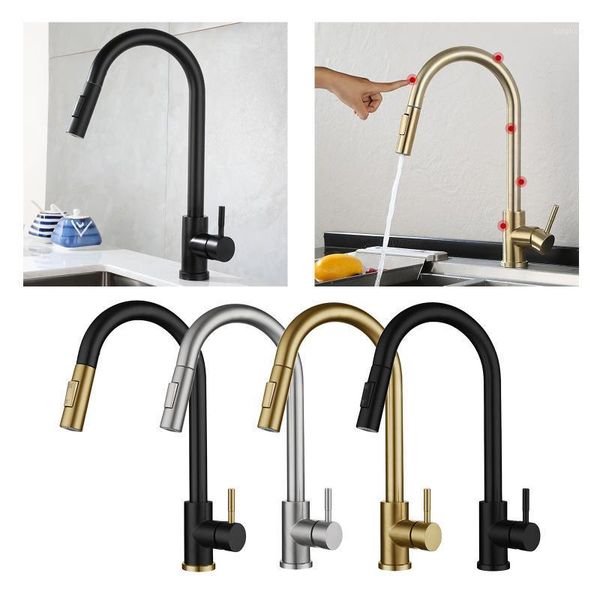 

kitchen faucets pull down sprayer stainless steel faucets single handle1