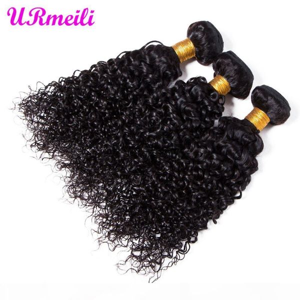 

brazilian kinky curly virgin hair weave 3 4 bundles wavy human curly hair bundles human hair extensions mongolian curly bundles, Black