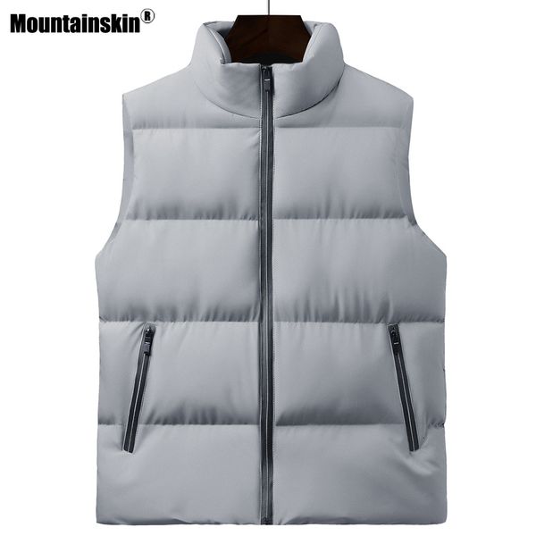 

mountainskin men's thick winter autumn mens warm sleeveless padded jacket casual cotton fashion windproof vest male mt035