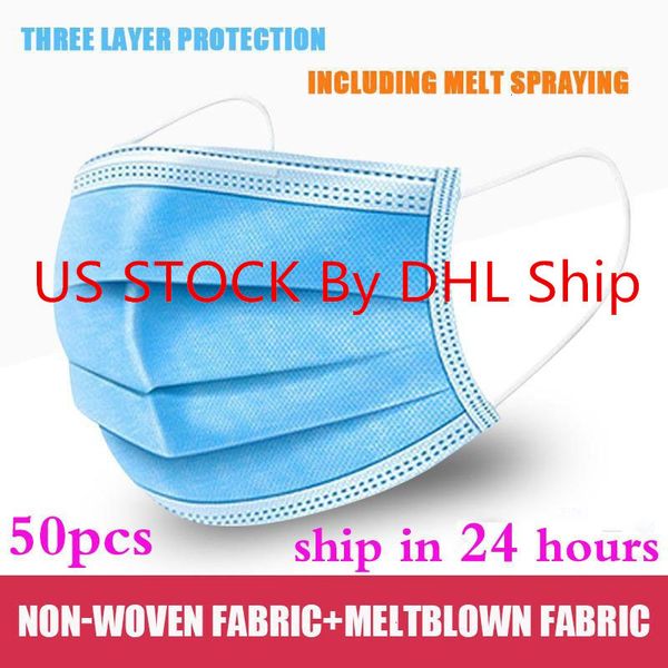 

mask shipping disposable non filter mouth layer 3 filter fast breathable face mask ply woven 50pcs/100pcs deliver ccwcq