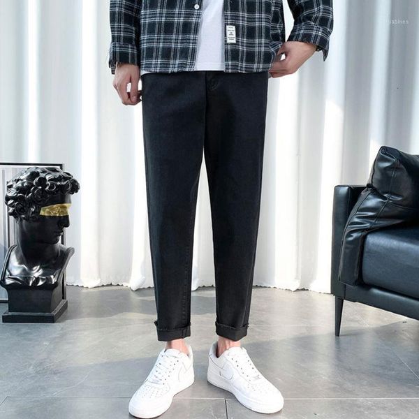 

men's jeans spring/winter 2021 new stretch pants ankle-length pants 27-36 jeans loose casual fashion young men's clothing1, Blue