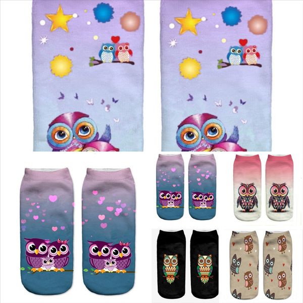 

mggx9 men's socks size large plus big crew sock male animal print all-match seasons durable deodorant socks meias owl sock slip floor, Black