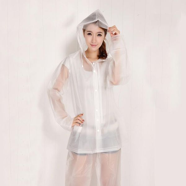 

environmental waterproof clear plastic eva adults raincoat rainsuit with hood for bike w bbyupr