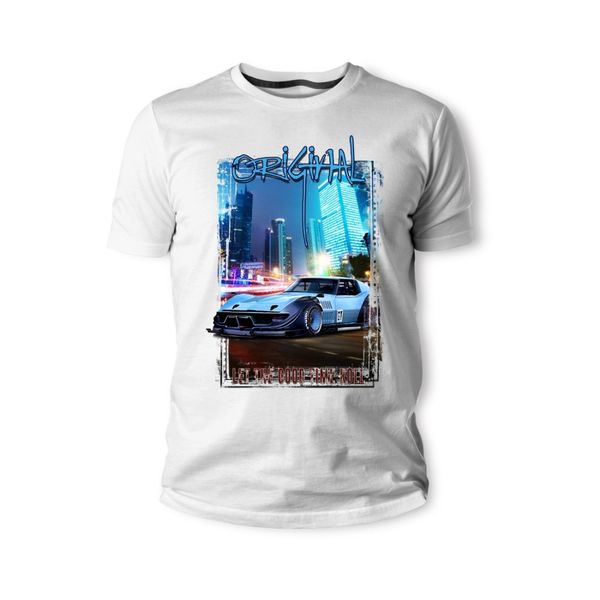 

t shirt american classic muscle car corvette c3 hommage blau auto youngtimer oldtimer herren summer summer sport hooded sweatshirt hoodie