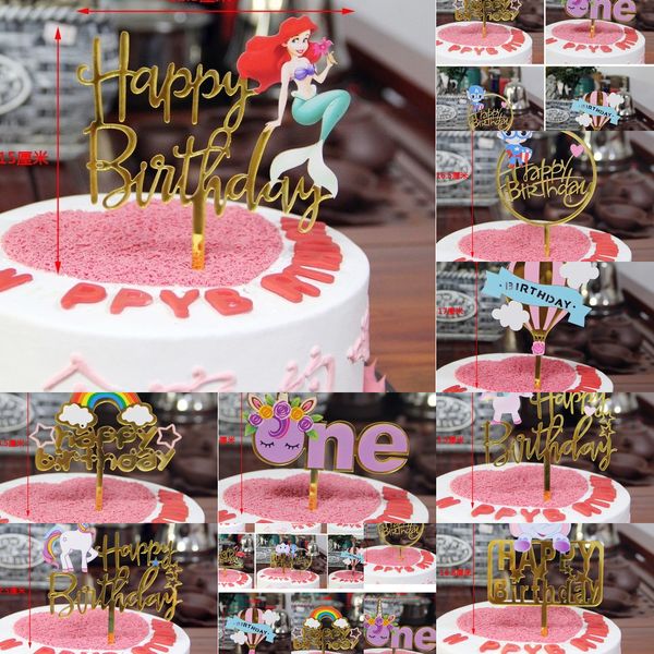 

factory outletpqwicake letter card insert pole acrylic happy birthday er stamping party diy decoration cake supp o6pvr