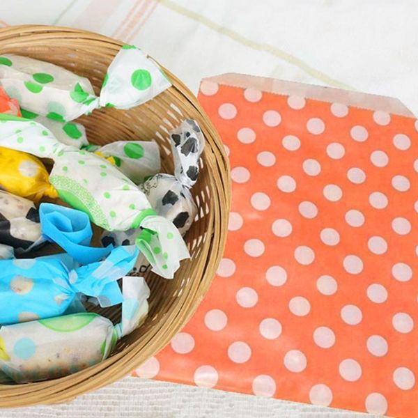 

50pcs new promotion paper bags colorful chevron treat craft paper safe bags party favors gift for guests1