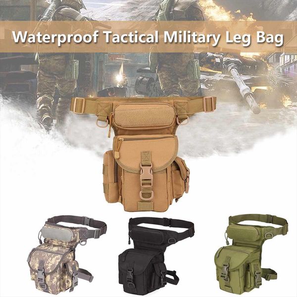 

new tactical waist bag drop leg bags tool camping hiking trekking military shoulder saddle oxford cloth multi function pack