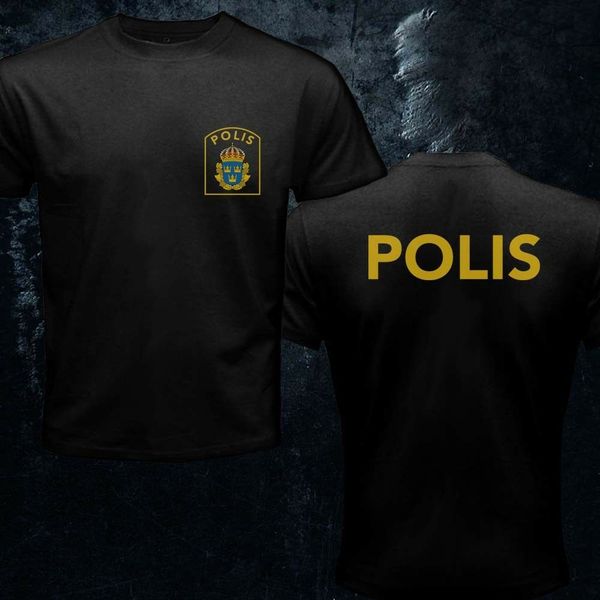 

scandinavia sweden svensk swedish polisen polis police unit logo cool design 3d s fitted sport hooded sweatshirt hoodie men t shirt