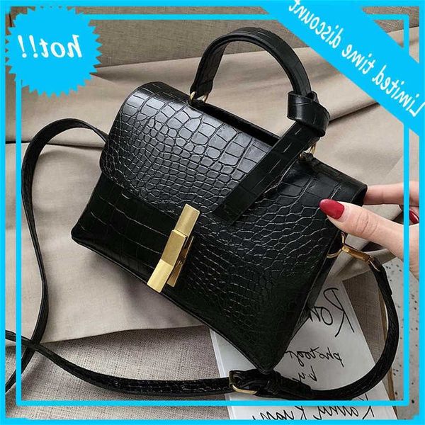 

fashion crocodile pu leather women crossbody shoulder 2020 luxury designer handbags ladies messenger bags female purses j3dv