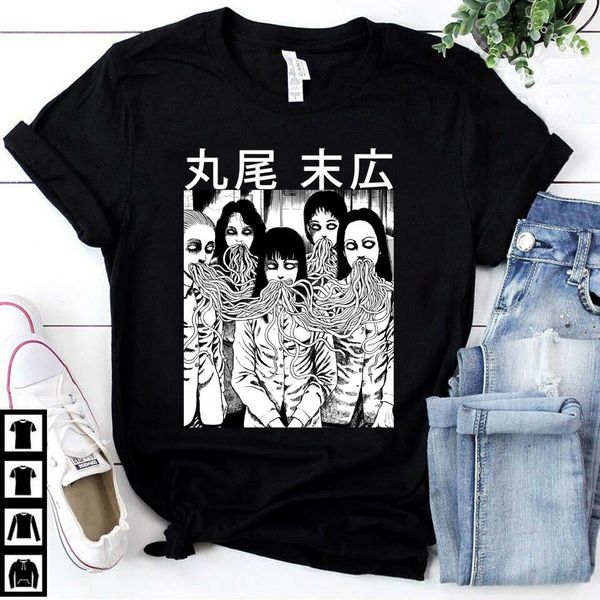 

t-shirt tomie junji ito uzumaki horror anime manga japanese japan guro gore cult sport hooded sweatshirt hoodie