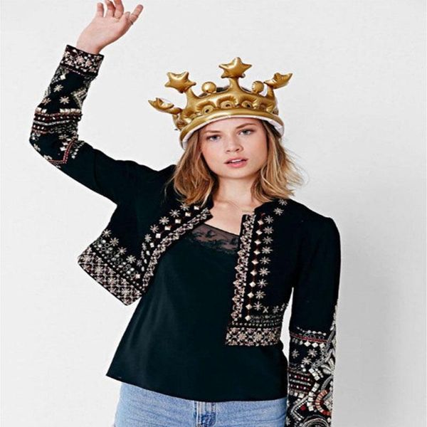 

1pc gold crown aluminum foil balloon princess prince birthday party decoration children toys birthday hat toy hat wmtfge