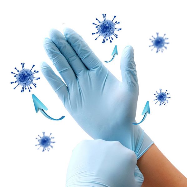 

waterproof safety blue allergy 6pcs/lot food grade work nitrile disposable glovesoutlettcjy