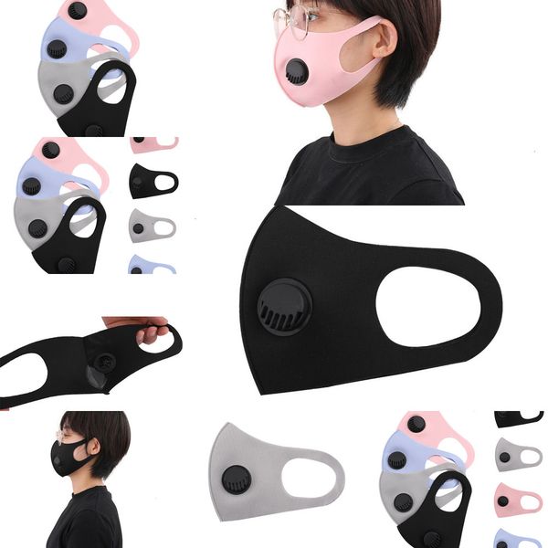 

ugxkvcotton face with breathing washable reusable anti-dust protective masks black recycle designer valve mask 1