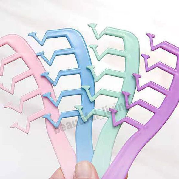 

z-shaped seam comb women hair seams styling hairdressing combs hair stylings beauty barber tools vtm hp1987, Silver