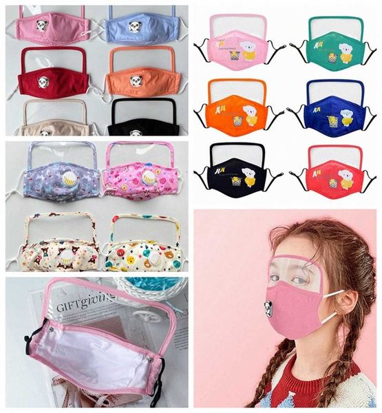 

breathing with styles mask kid 4 face valve transparent eye shield printed cartoon child outdoor anti dust fog mouth fac0uis
