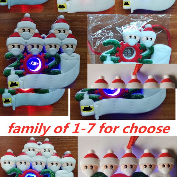 

factory outlet0u8fled light up christmas ornament quarantine 2020 mask toilet paper xmas family 1234567 personalized stay at home lockdown