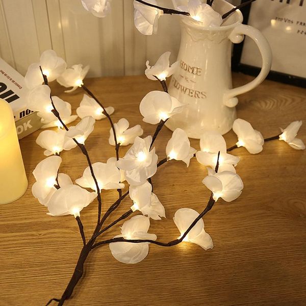 

73cm led моделирование orchid branch свет 20 шариков рождество vase filler цветочный свет holiday garden party desktop декор свет wmtwfr