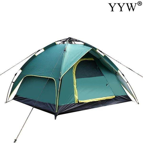 

tents and shelters anti uv tourist for fishing hiking beach travel 3-4 person windbreak camping tent double layer waterproof 4 season tent1