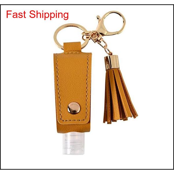

hand sanitizer bottle cover pu leather tassel holder keychain protable keyring cover storage bags home sto qylwvl five2010