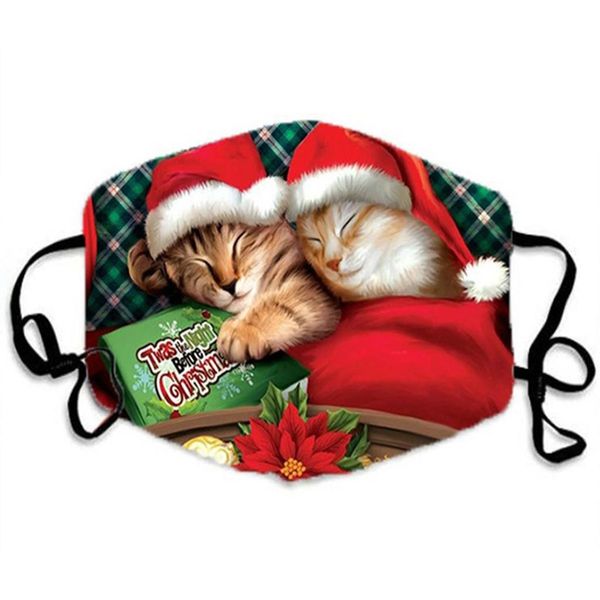 

мужская мода рождество cute cats печати маска регулируемая моющийся многоразовый маска soft washable набивным рисунком mascaril lr2 sqcmbk