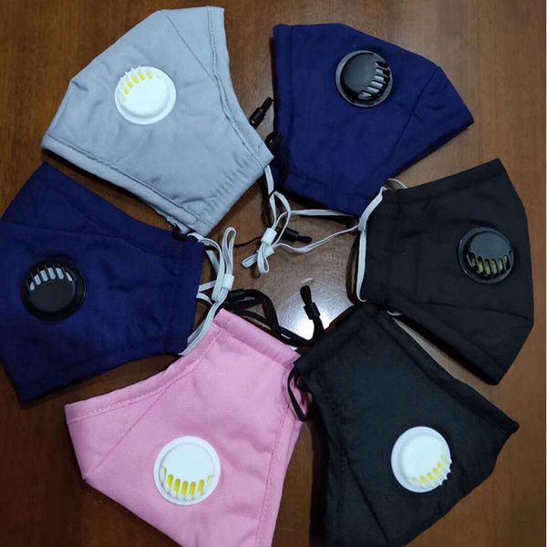 

dustproof pm2.5 face mask breathing valve mask washable reusable anti-dust fog face cotton designer masks rra3146