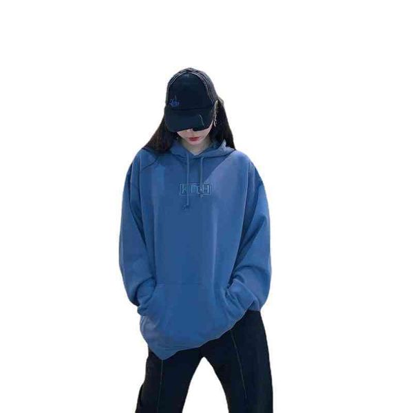 

22ss 3d print embroidery 100% cotton eu size kith sweatshirt men women sports style spirng autumn skateboard viking, Black