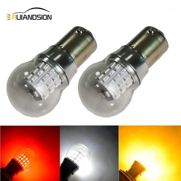 

ruiandsion 2pcs/lot non polarity 12v 24v 3014 39 smd 1156 ba15s 1156py bau15s indicator brake car led bulbs white/amber/red1