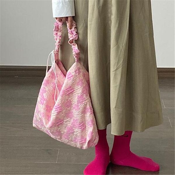 

canvas shoulder bags for women flower pattern handbags new fashion female casual large capacity travel daily crossbody bag