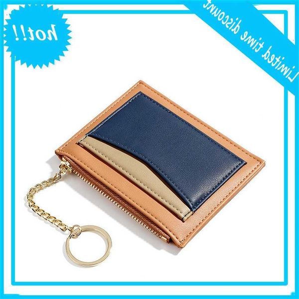 

luxury slender small and wallet girls short leather credit card holders zipper portfolios women wallets patchwork task, Red;black